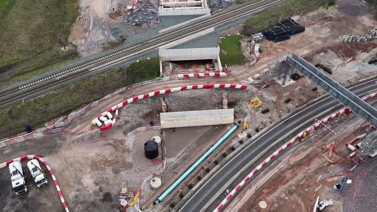 HS2 A38 Streethay new road surface update March 2026
