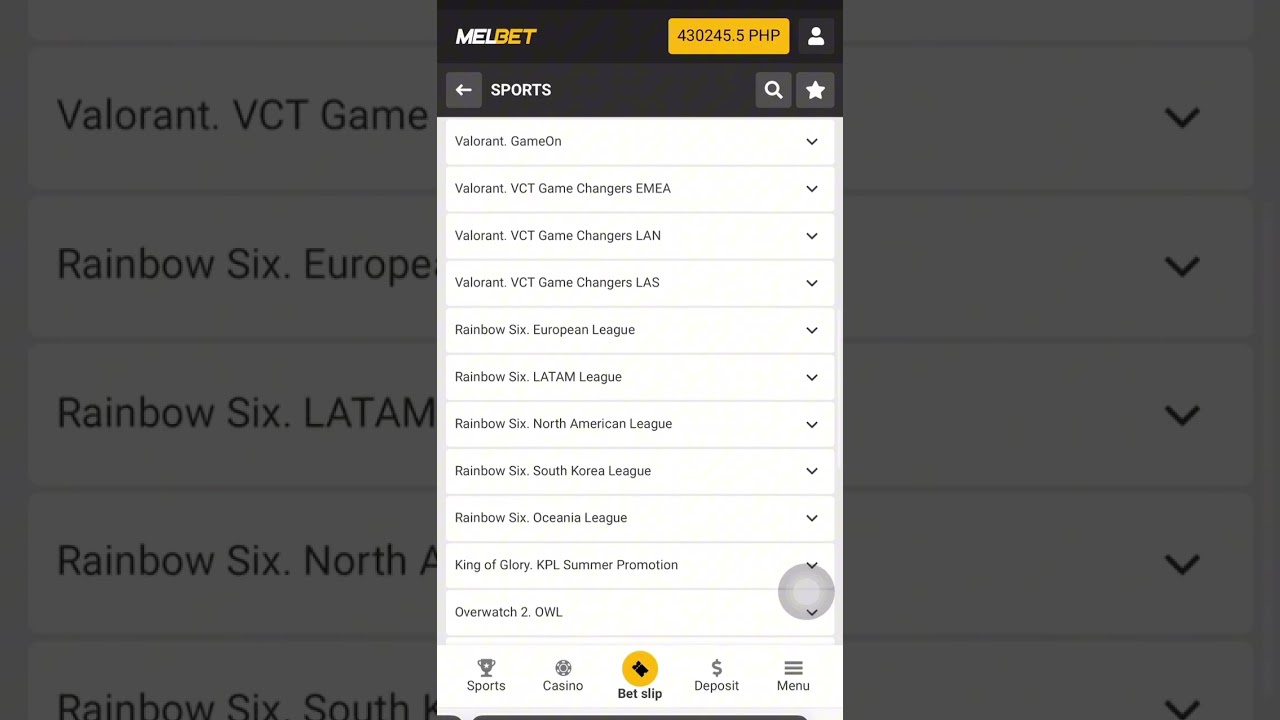 Tutorial kung paano tumaya sa E-sports ng Melbet