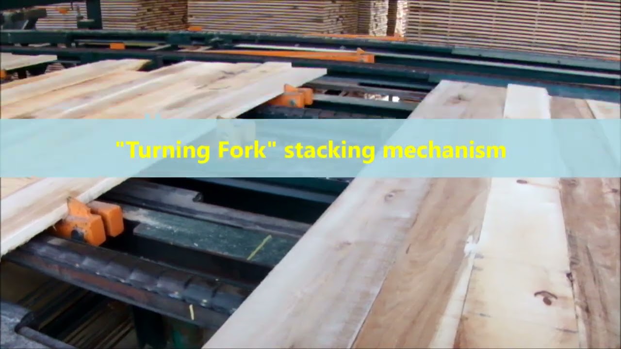 Turning Fork Stacker with Double end Trimsaw
