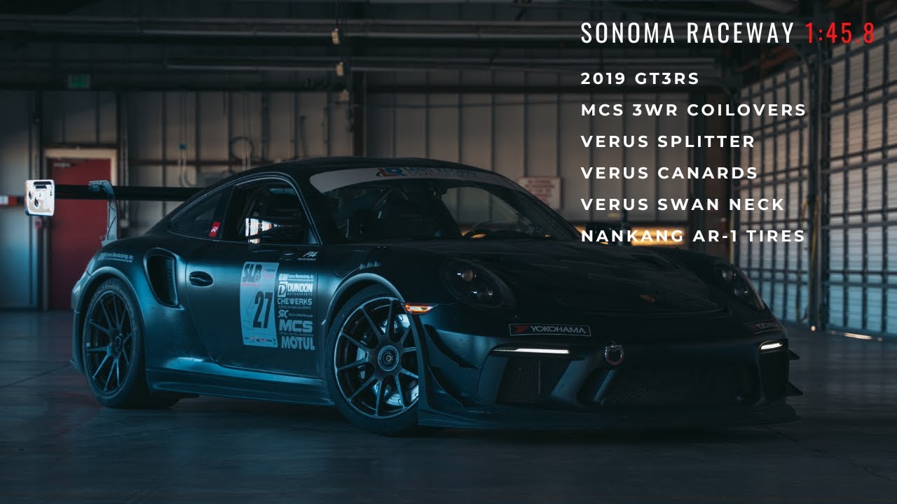 Porsche GT3RS @ Sonoma Raceway 1:45.8