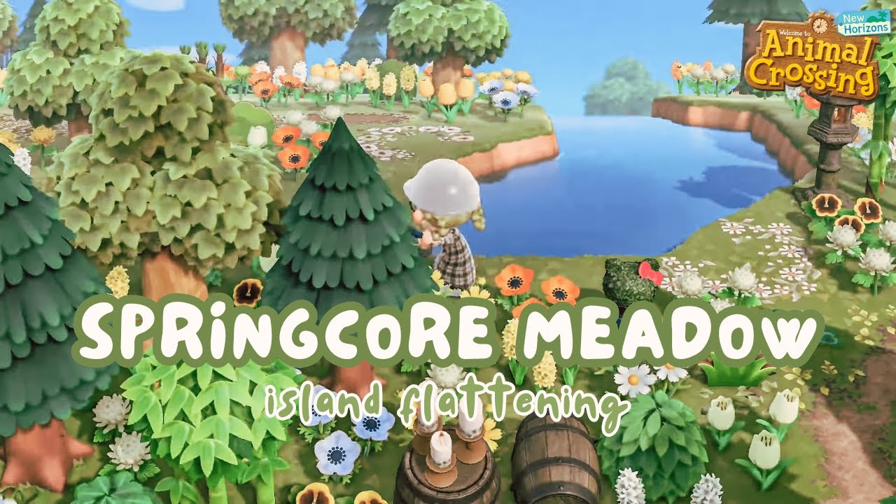 Animal Crossing Longplay 🌻 Flattening my Friends Springcore Island (No Commentary)