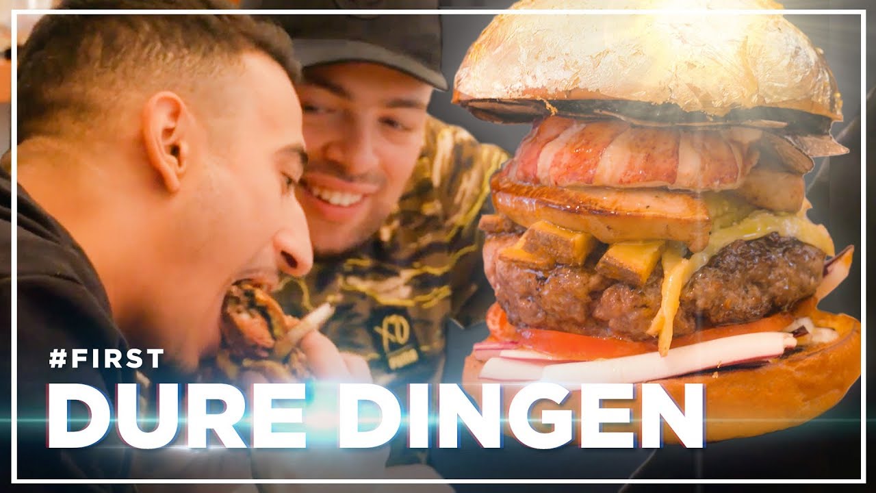 QUCEE en NESIM eten DUURSTE HAMBURGER ter WERELD: DURE DINGEN #FIRST