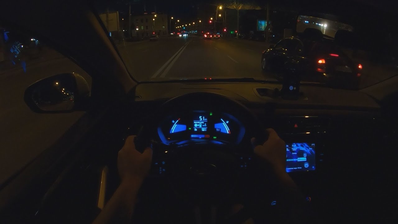 2020 JAC e-S2 115 HP (40 kWh) POV Test Drive Night (City)