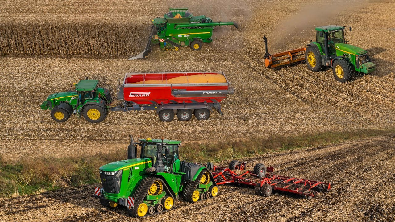 🌽Zber kukurice 2024 | John Deere S680i | 3x Perard Interbenne | John Deere 9620RX
