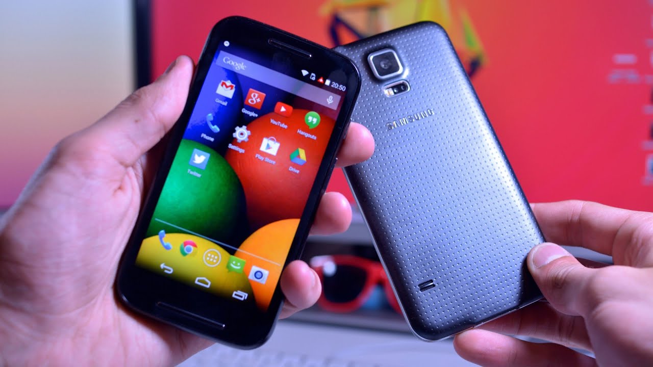 Moto E vs. Samsung Galaxy S5 - Surprising! (Speed Test Review!)