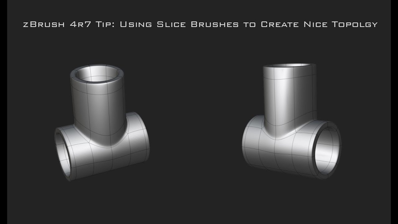 zBrush 4r7 - Modifying and Correcting Topology with Slice Brushes and zModeler Brush