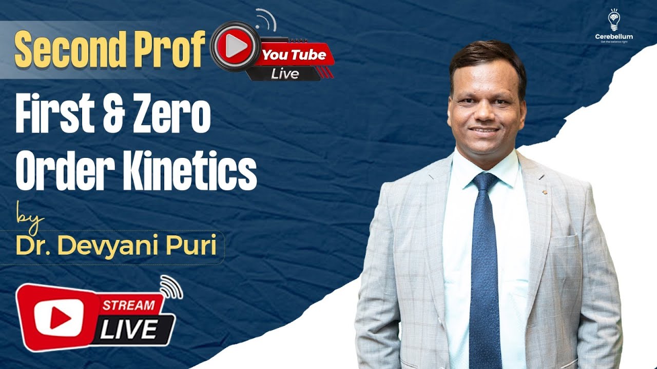 Second Prof: First & Zero Order Kinetics by Dr. Gobind Rai Garg | Cerebellum Academy