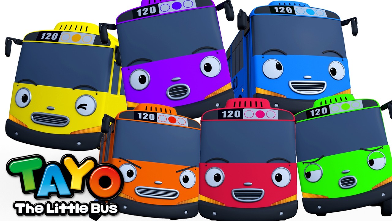 Learn Colors with the Little Buses! | Best Tayo Color Songs Compilation | Fun Color Story for Kids