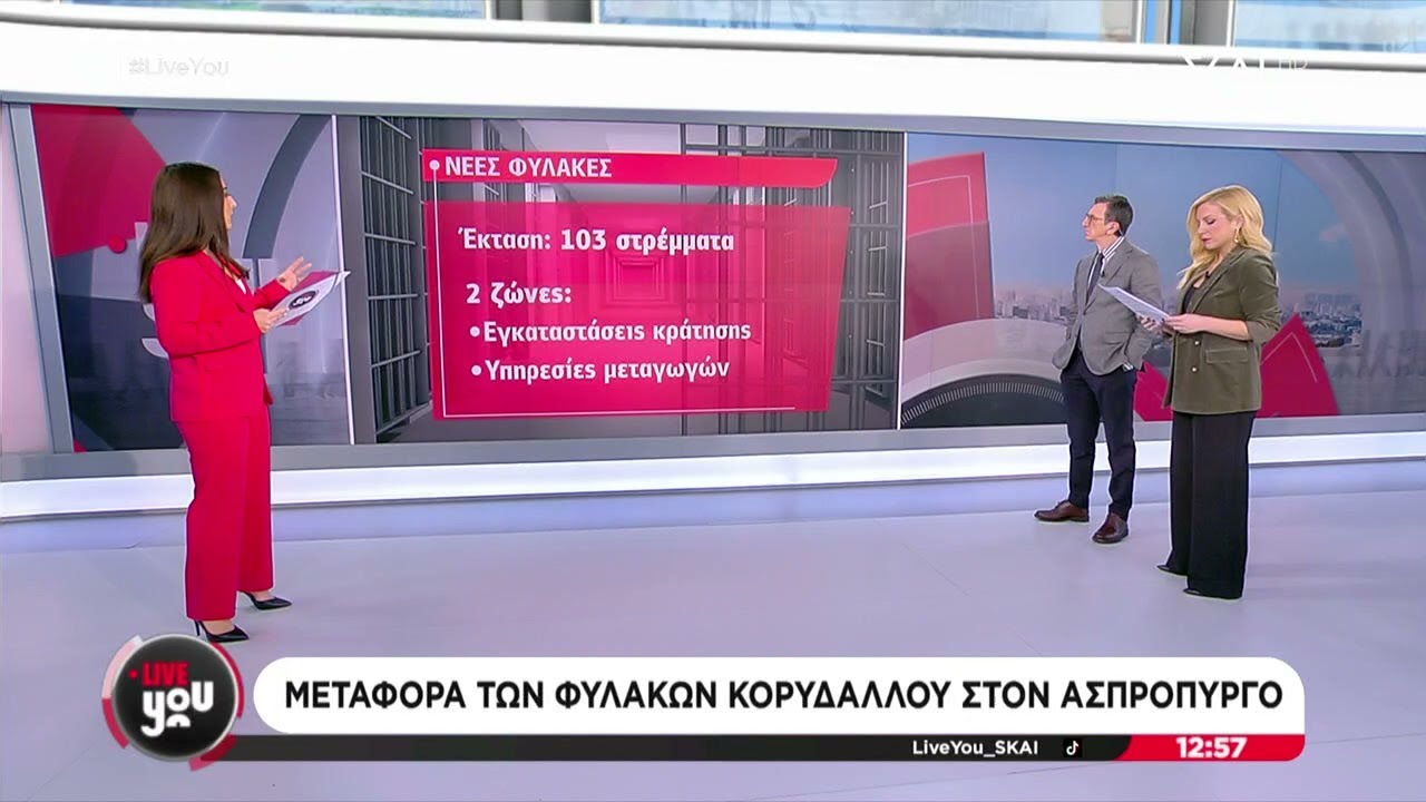 Μεταφορά των φυλακών Κορυδαλλού στον Ασπρόπυργο | Live You | 18/12/2024