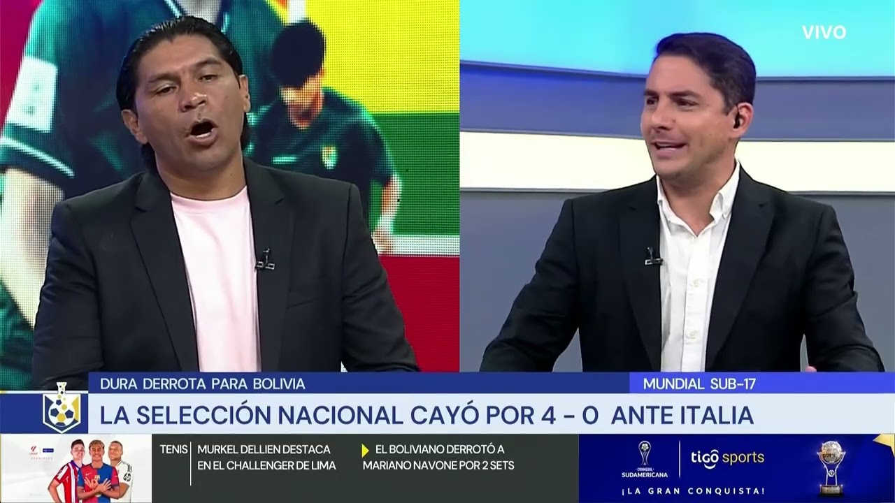 Laboratorio F&uacute;tbol: discusi&oacute;n tras la ca&iacute;da contundente de Bolivia Sub-17 frente a Italia 😬⚽🇧🇴🔥