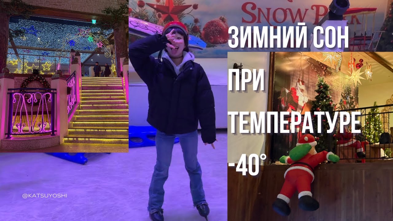 Снежный парк в Корее | Snow Park | покатались на коньках | Влог