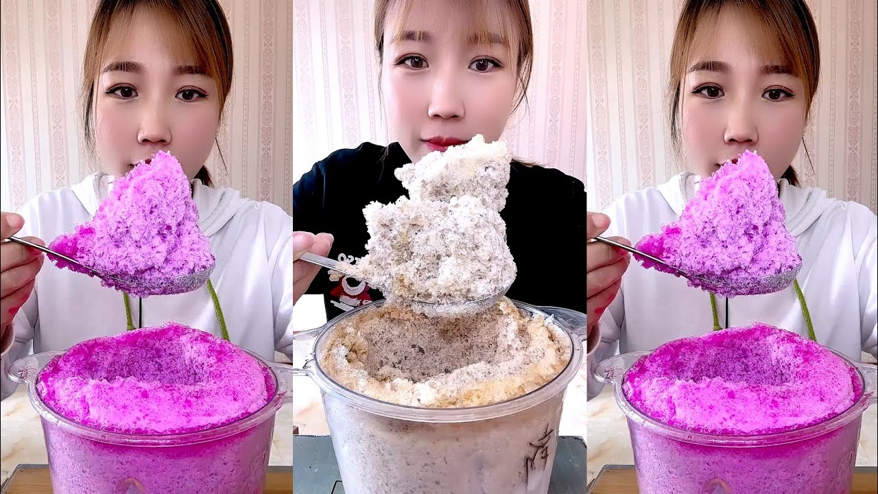 ASMR SHAVED ICE EATING QIAN