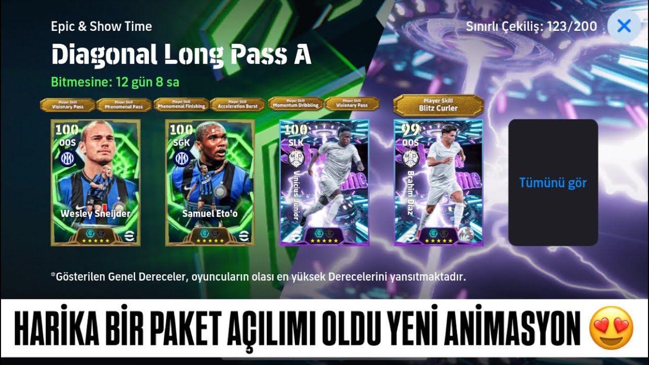 [eFootball] ETOO, SNEIJDER, VINI JR VE BRAHIM DIAZ ÖZEL PAKET AÇILIMI