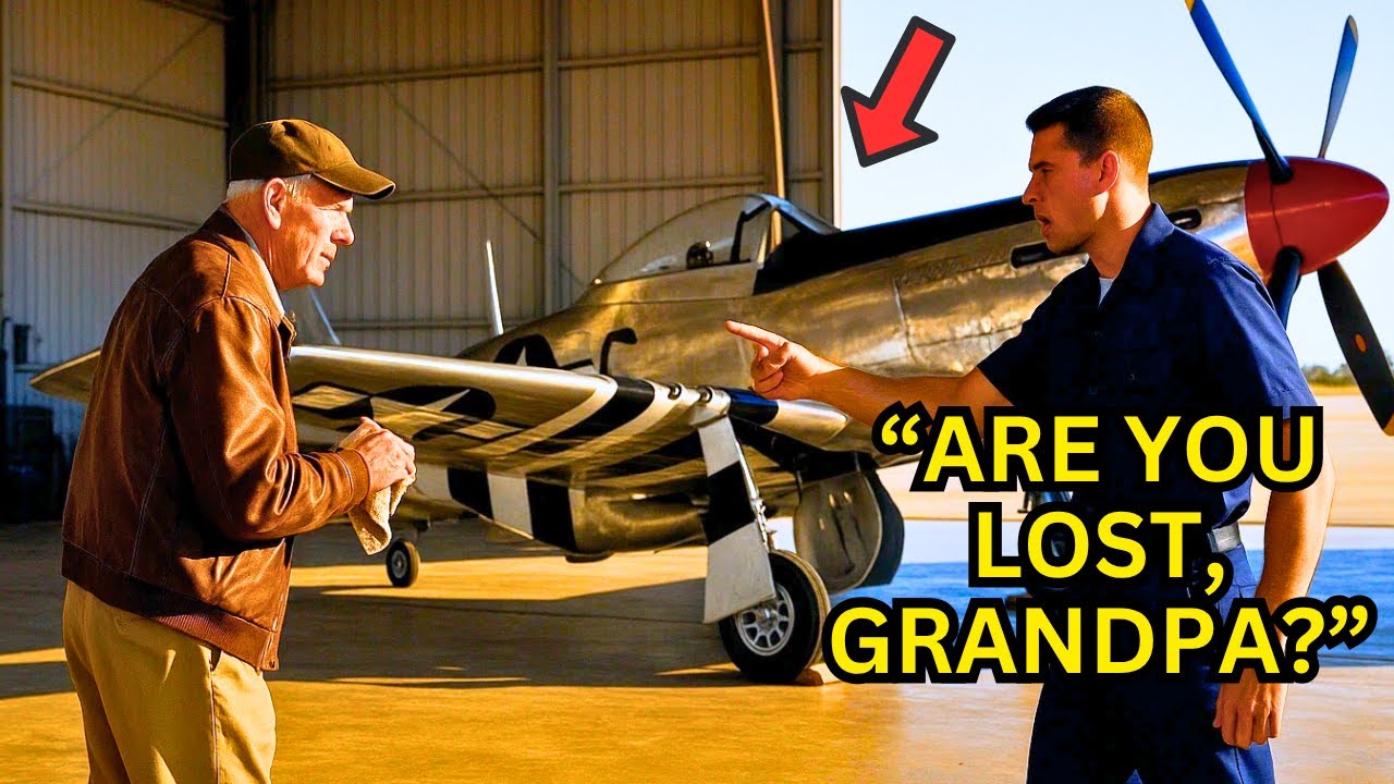 Airmen Laughed at Old Veteran Restoring a P-51 Mustang — Until a Lieutenant Saw His Combat Wings