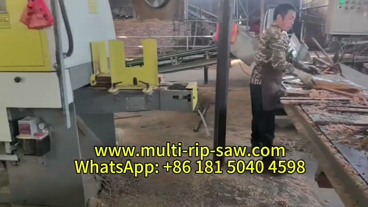 Log Processing Production Line Log Multi Rip Saw Machine Intelligent Board Edger for Wooden Pallets