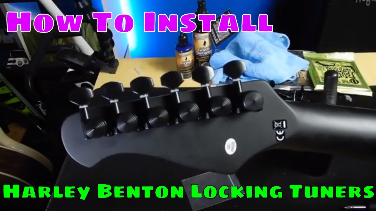 How To Install Harley Benton Parts Locking Tuners 6L Black | Harley Benton ST-20HSS SBK