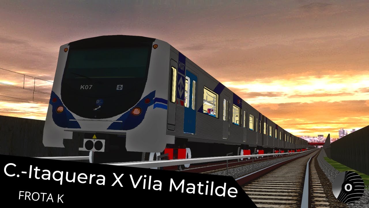 OpenBVE - CORINTHIANS-ITAQUERA x VILA MATILDE com o TUE FROTA K da CMSP! Linha 3 Vermelha