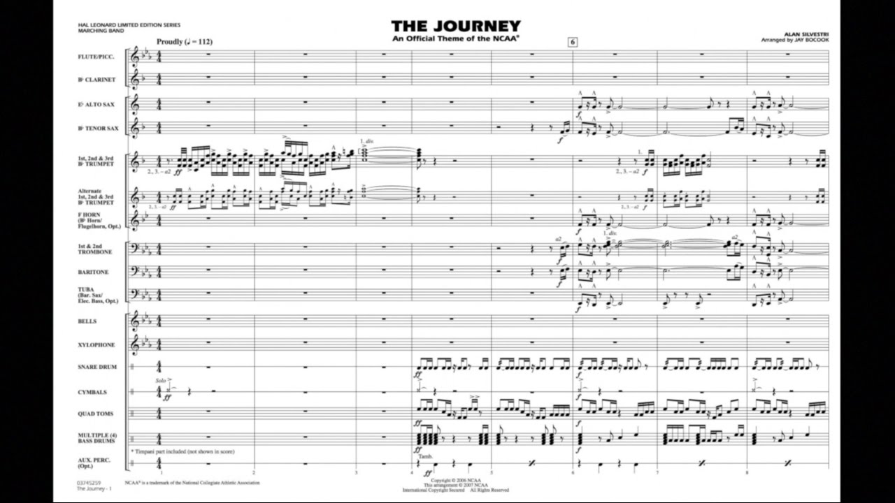 The Journey (An Official Theme of the NCAA) by Alan Silvestri/arr. Jay Bocook