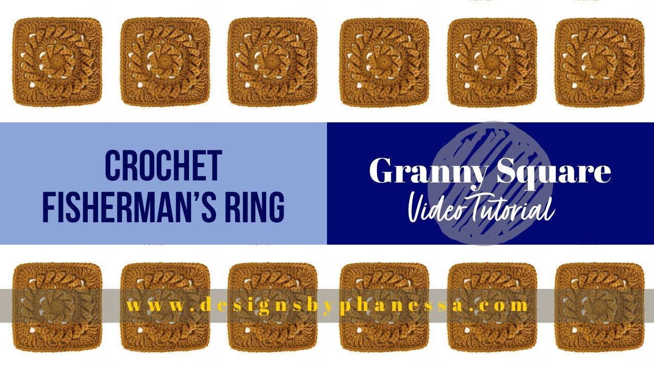Crochet Fisherman's Ring Granny Square Tutorial