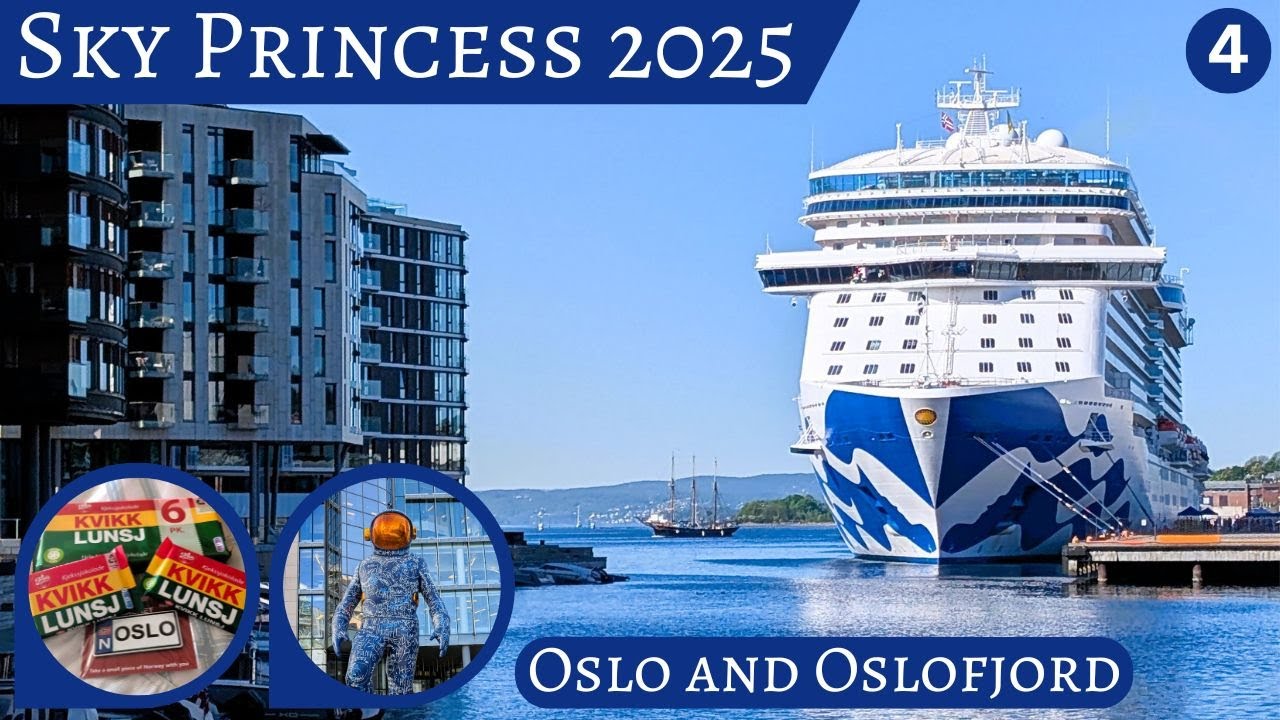 Oslo, on Sky Princess to Scandinavia. Exploring the city, and Oslofjord Scenic Cruise. May 2025.