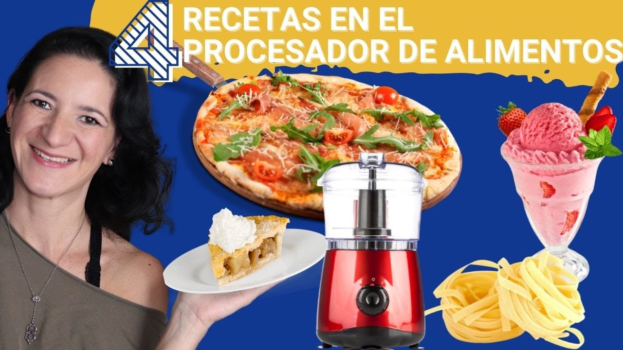 Tu procesador de alimentos puede hacer esto!: pizza, helado, pasta fresca y pay.