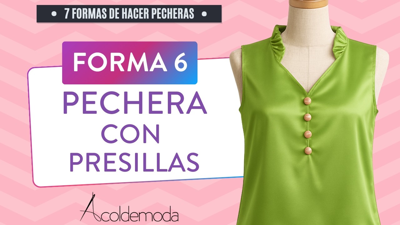 Cómo hacer una pechera con presillas (Forma 6 de 7) | 7 formas de hacer pecheras