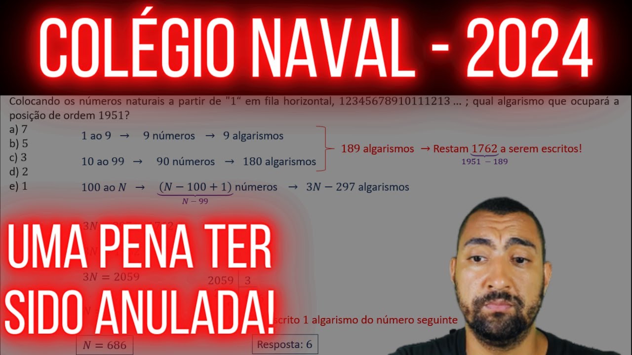 Colégio Naval - 2024 - Questão 19 (Prova Amarela) - Questão 10 (Prova Azul)