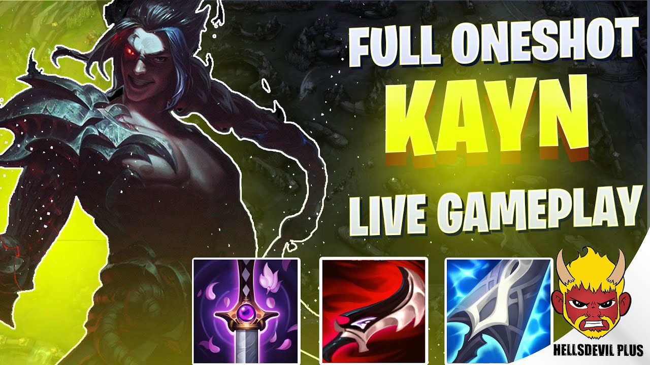FULL ONESHOT BLUE KAYN CRAZY DAMAGE! - Wild Rift HellsDevil Plus Gameplay