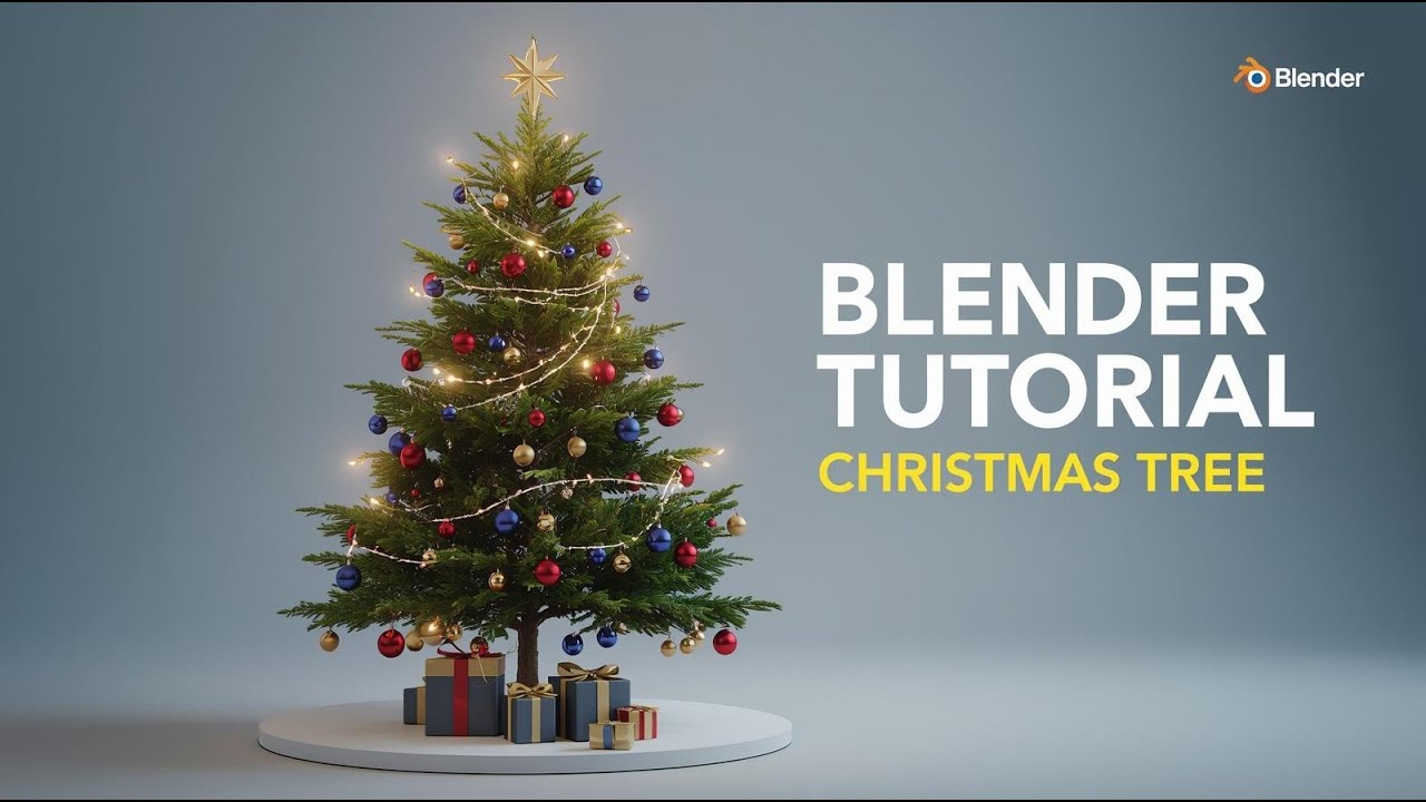Blender Tutorial | Create a Christmas Tree with Decorations (Beginner Friendly)