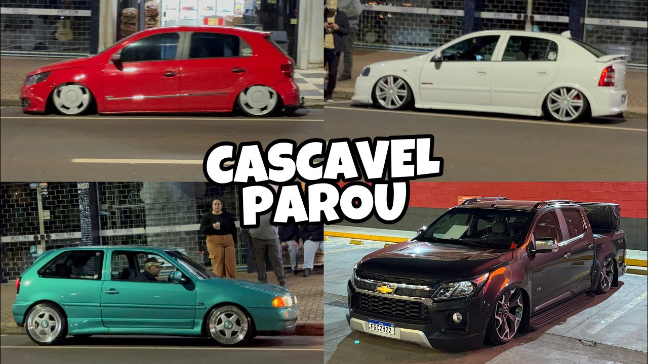 MUITO CARRO BAIXO NO ENCONTRO NOTURNO EM CASCAVEL - PR 🔥