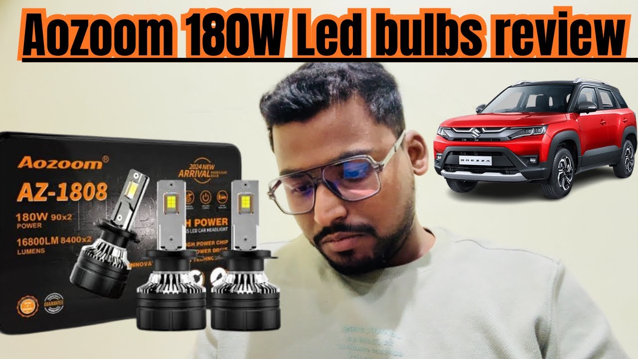 Aozoom 180W Led in maruti brezza vxi 2025 review 