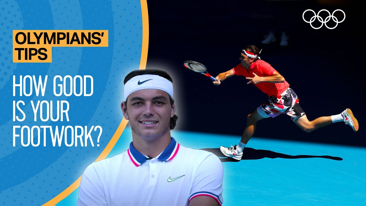 Test your Tennis Footwork technique with Taylor Fritz | Olympians' Tips