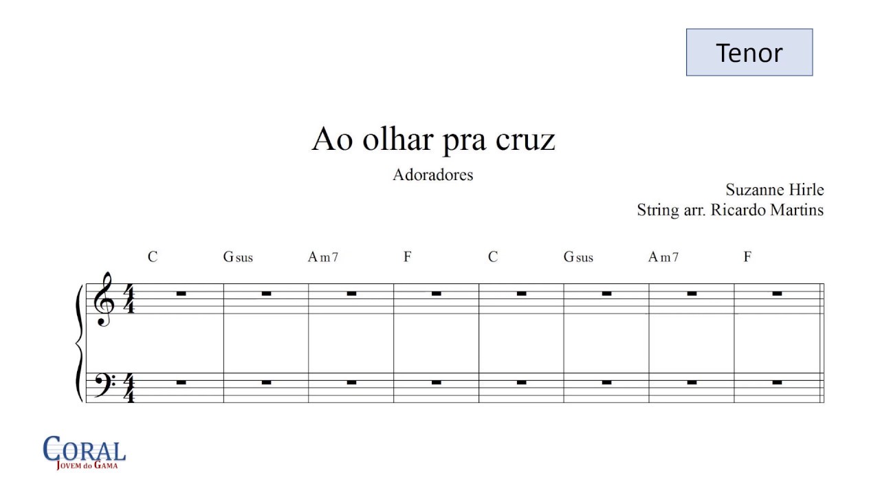 Ao Olhar pra cruz Kit de Ensaio - tenor