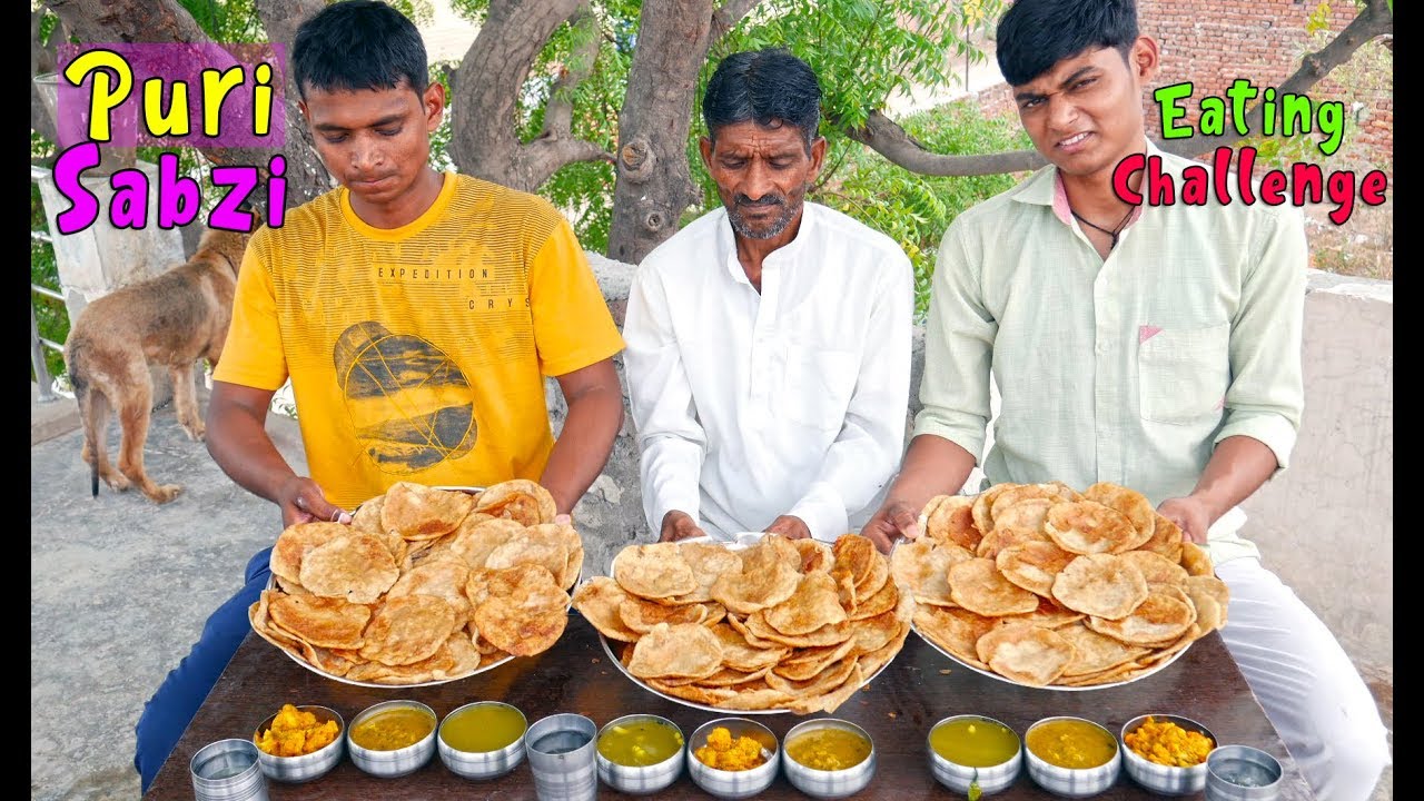 120x Puri Sabji Eating Challenge | Poori Bhaji Eating Competition | Food Challenge India