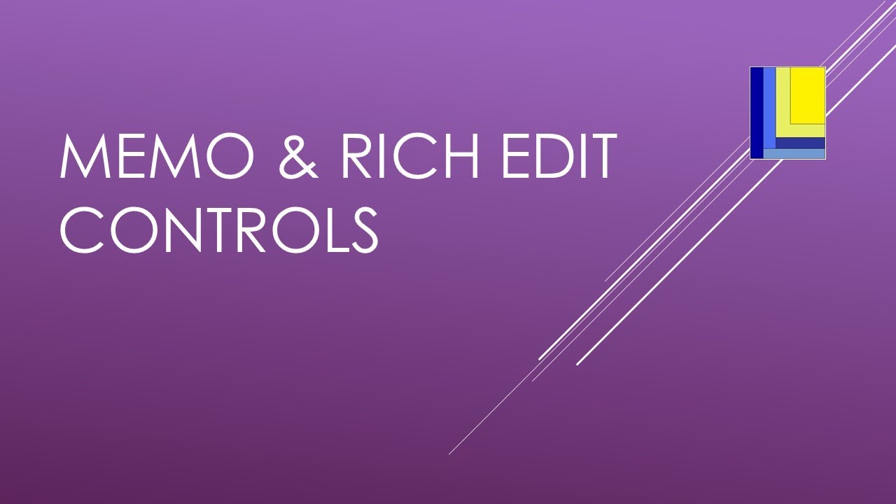 Memo and Rich Edit components in Delphi