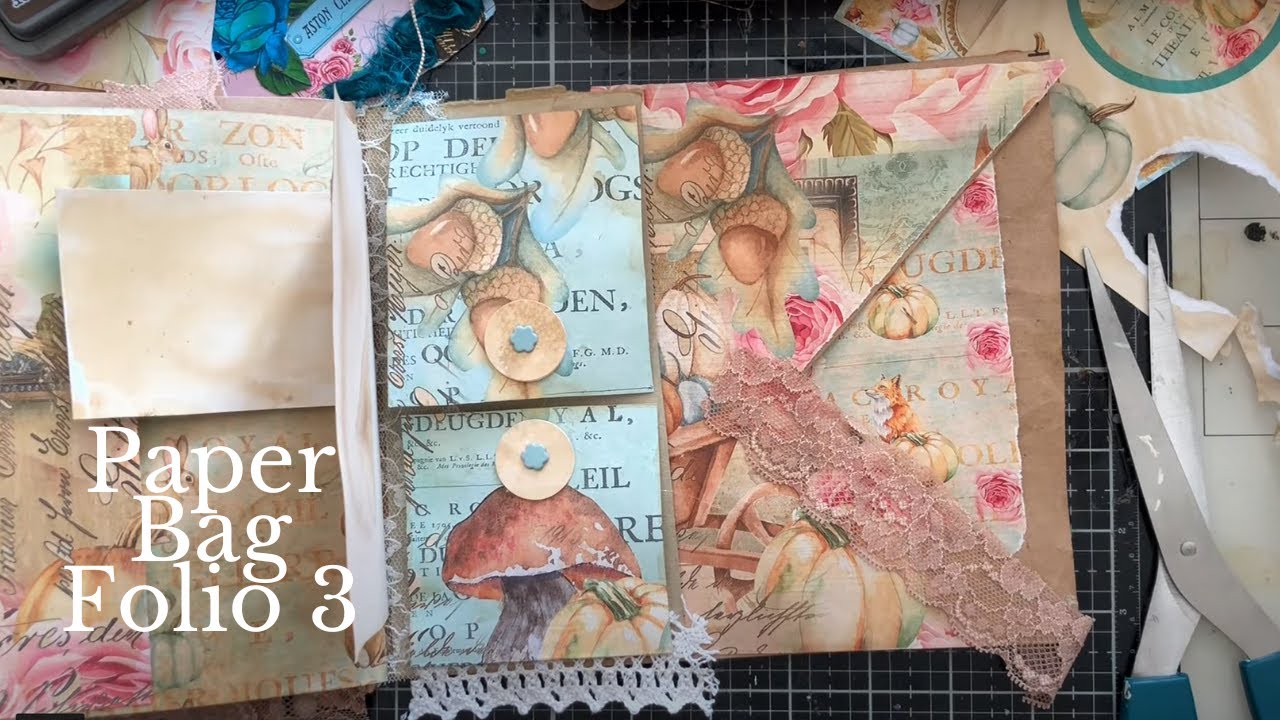 Altered Paper Bag Folio 3 - Autumn Junk Journal Kit