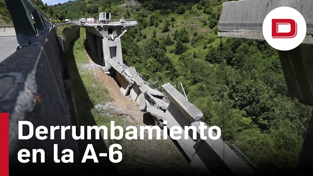 Cae parte de un viaducto en obras de la A-6, entre León y Pedrafita (Lugo)