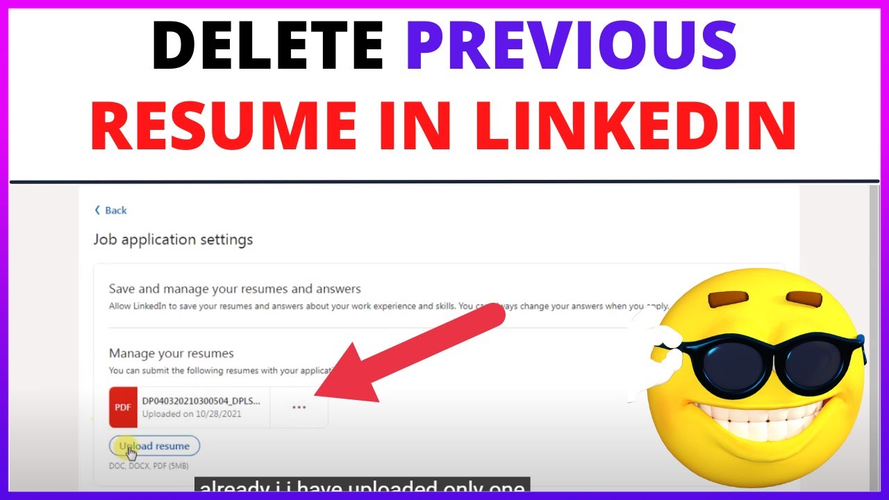 How to Delete Previous Resume In Linkedin