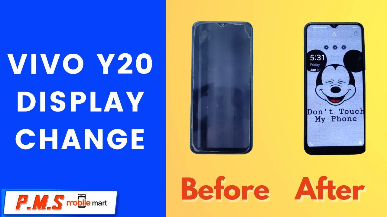 Vivo Y20 Display change | Y20 display problem | P.M.S Mobile Mart