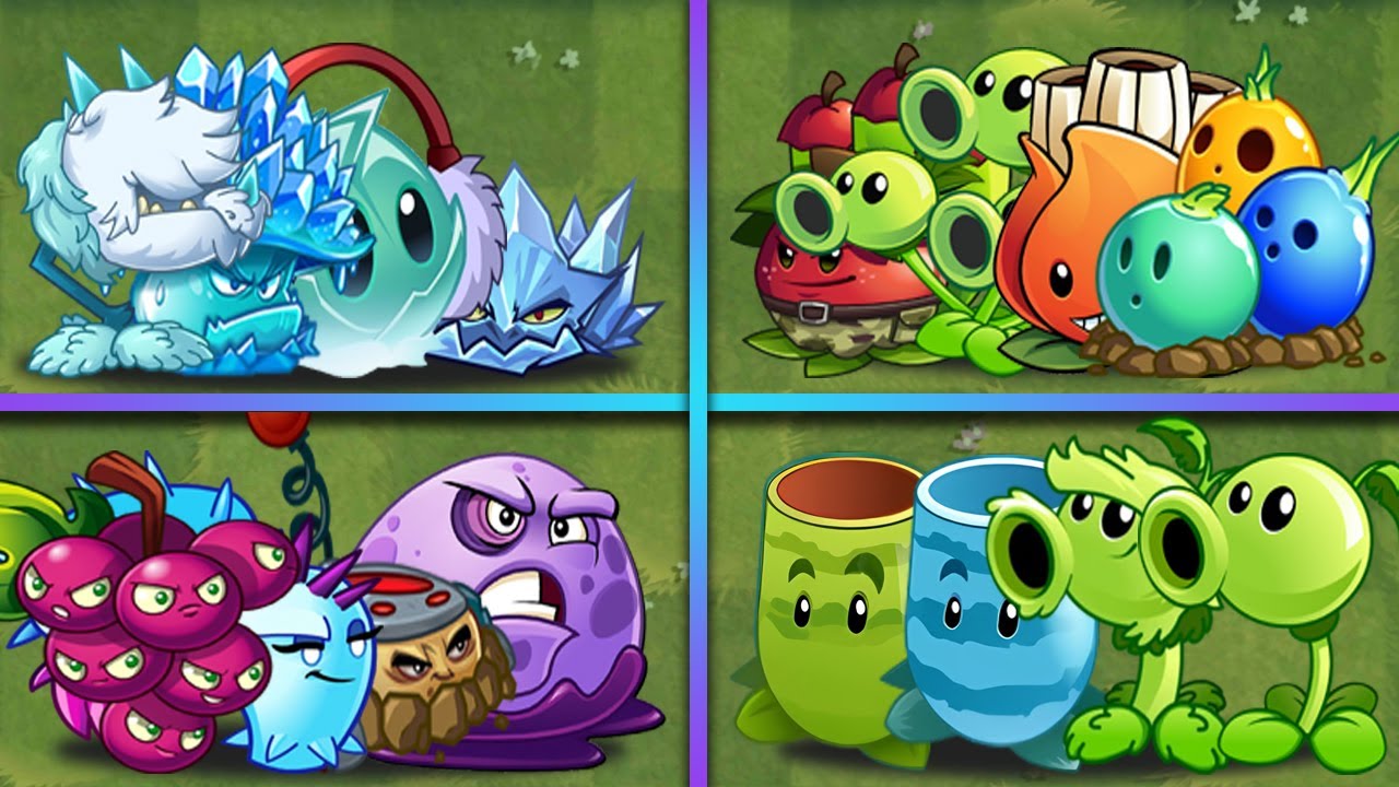 Random 4 Team 4 Plants - Who Will Win? - PvZ 2 Team Plants Battles