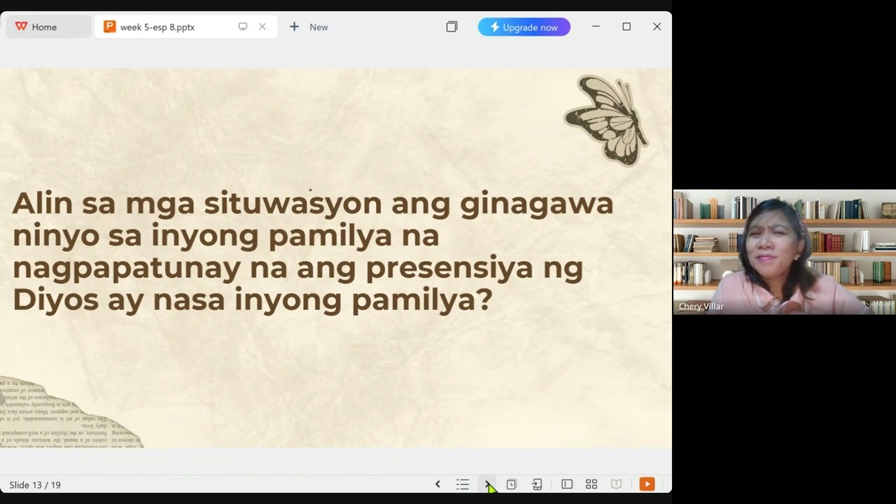 ESP WEEK 5 Pagkilala sa Presensiya ng Diyos sa loob ng Pamilya   2025 09 27 22 21 PST   Recording