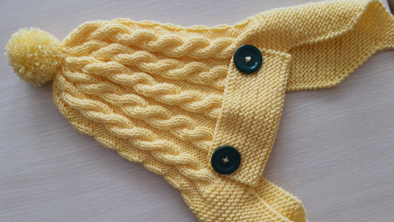 pilot Şapka Modeli İki Şiş Knitting Crochet