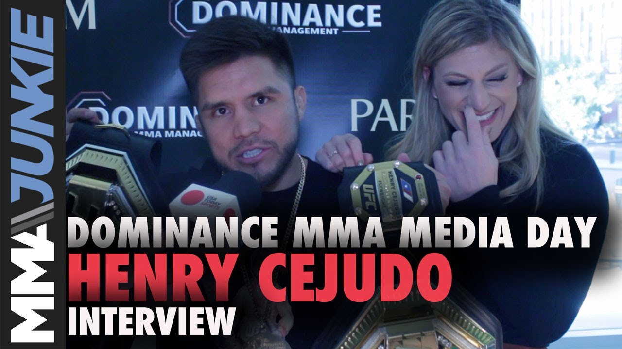 Henry Cejudo interview with MMA Junkie is interrupted by fellow champs