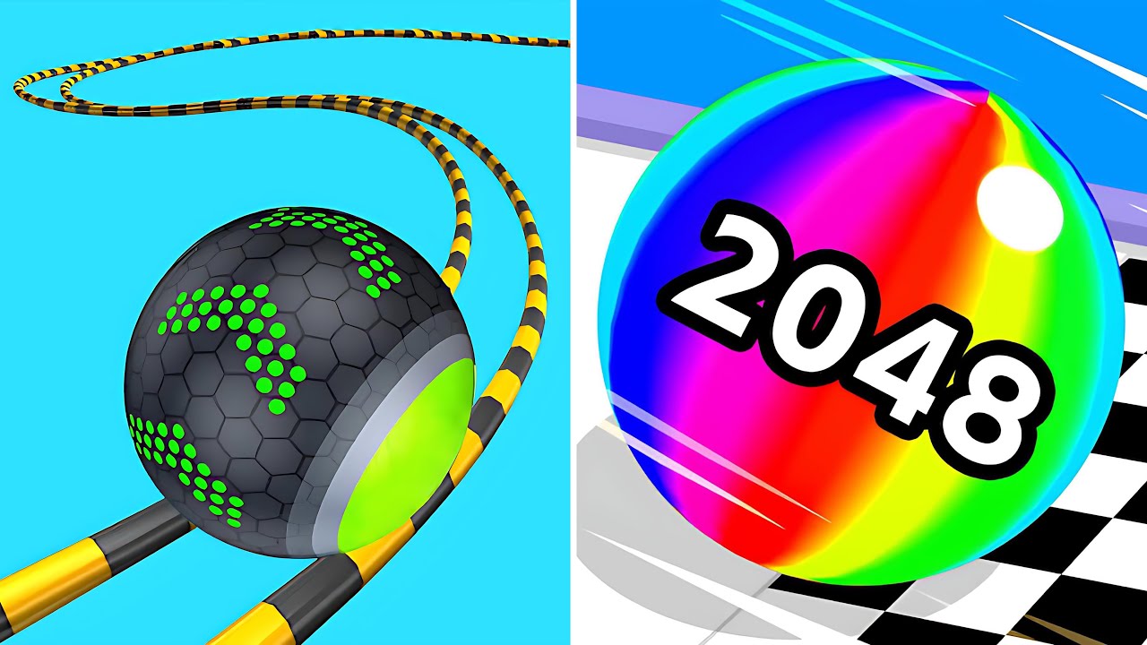 Going Balls🆚Ball Run 2048 TIKTOK Max Levels Walkthrough Android IOS Gameplay 