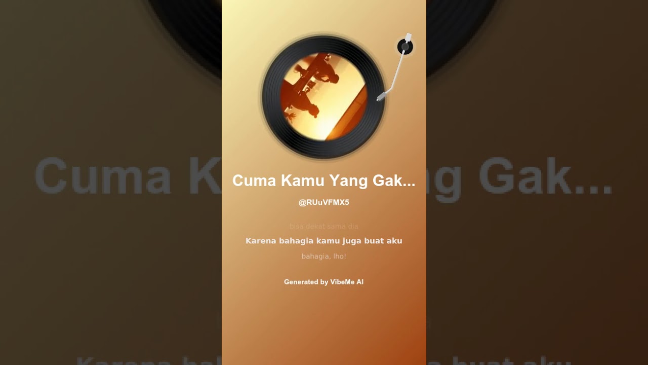CUMA KAMU YANG GAK TAU (KARYA BY: AGATHA) MUSIK AI VIBEME