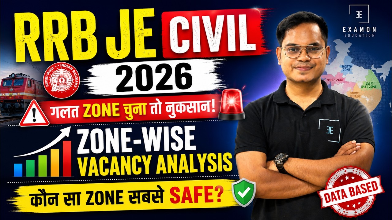 RRB JE 2026 Zone Wise Vacancy 🔥 Civil की सबसे ज़्यादा भर्ती किस Zone में? Full Detail