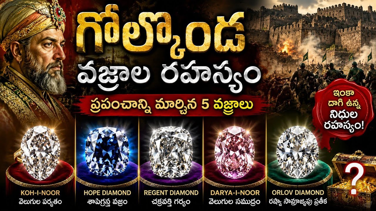 గోల్కొండ వజ్రాల అసలు రహస్యం 💎 | Koh-i-Noor నుంచి Hope Diamond వరకు | Untold History in Telugu