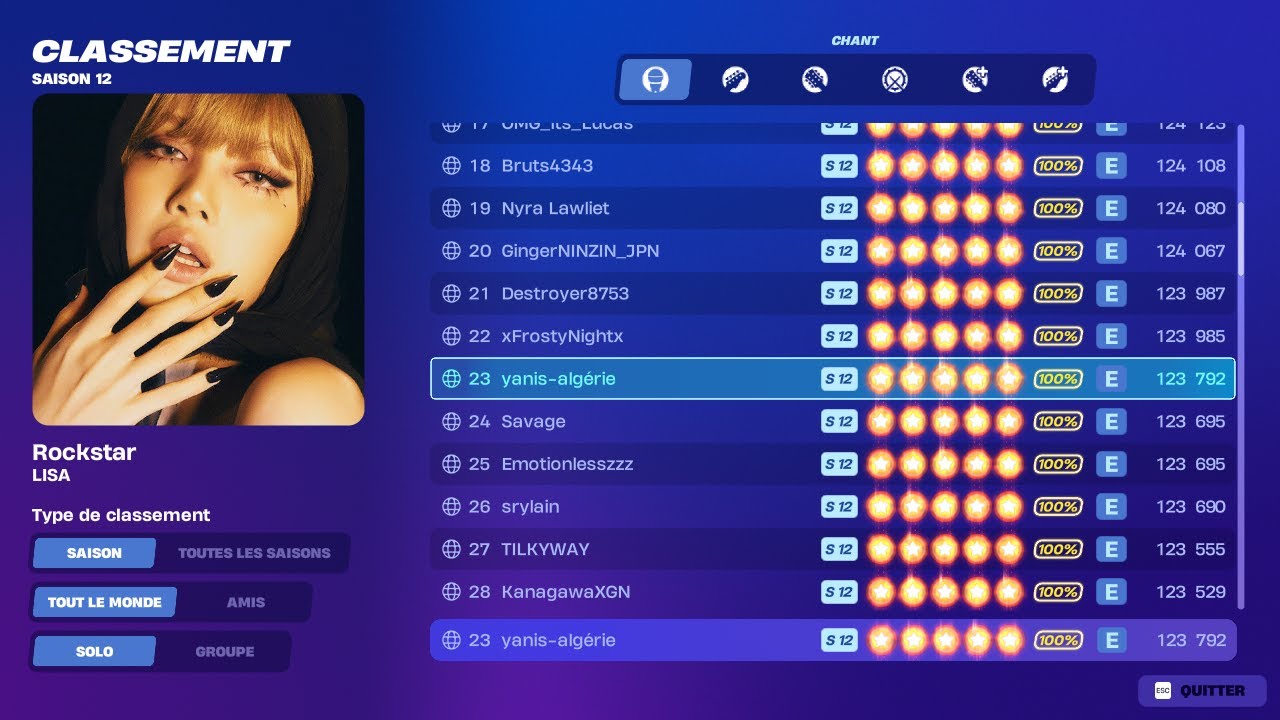 FORTNITE FESTIVAL S12 - Rockstar | LISA - Vocals
