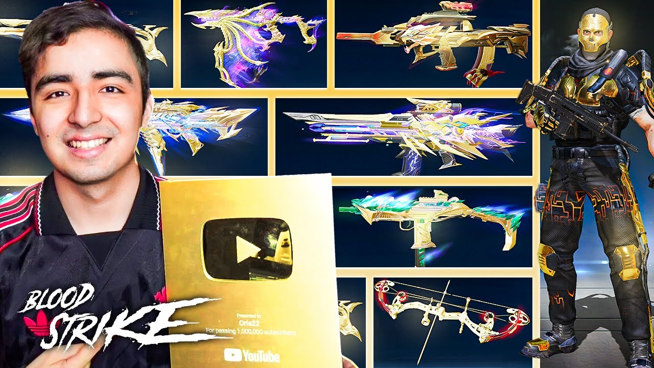 SÓLO PUEDO USAR COSAS DORADAS en BLOODSTRIKE y UNBOXING PLACA 1 MILLÓN / RETO UN SÓLO COLOR / Orla22