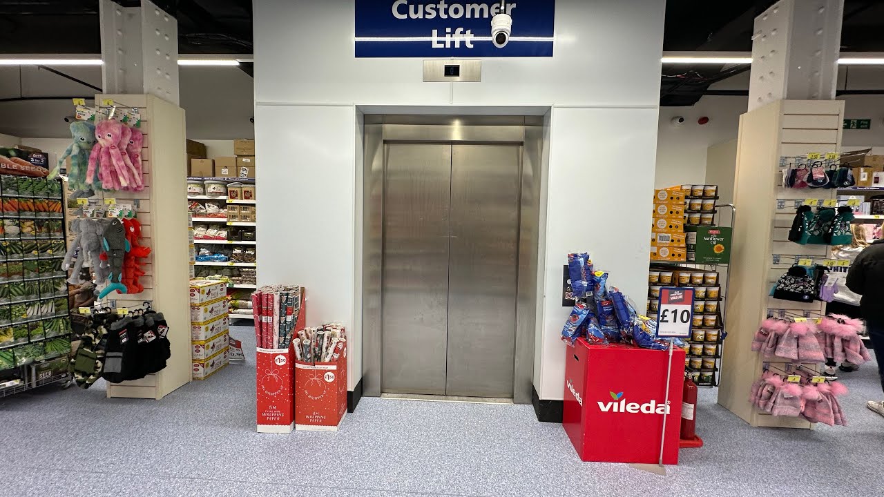 Kone Monospace Lift @ B&M Bargains Weavers Wharf Shopping Park Kidderminster Town Centre